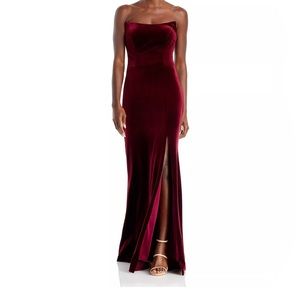 Velvet Strapless Gown
